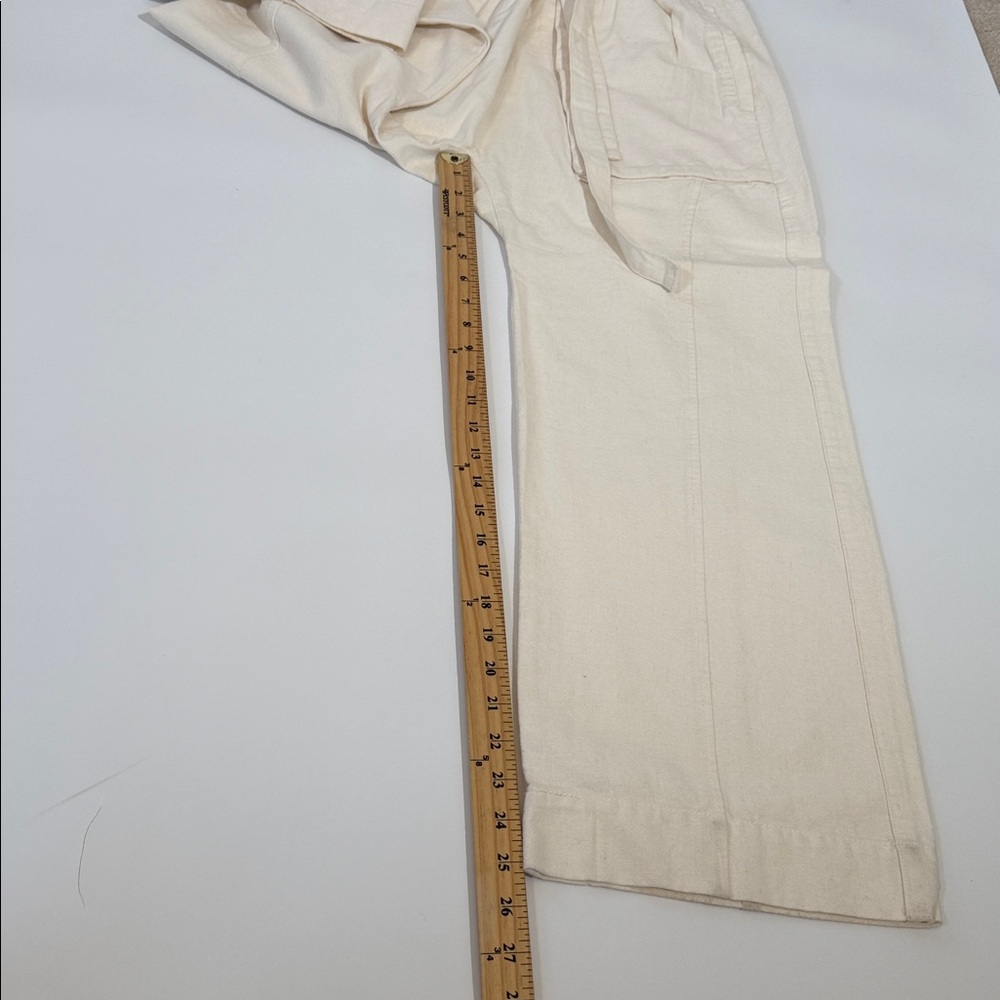 Free People Skyrider Relaxed Fit Pant Size S Cream Color NWOT - Picture 9 of 11